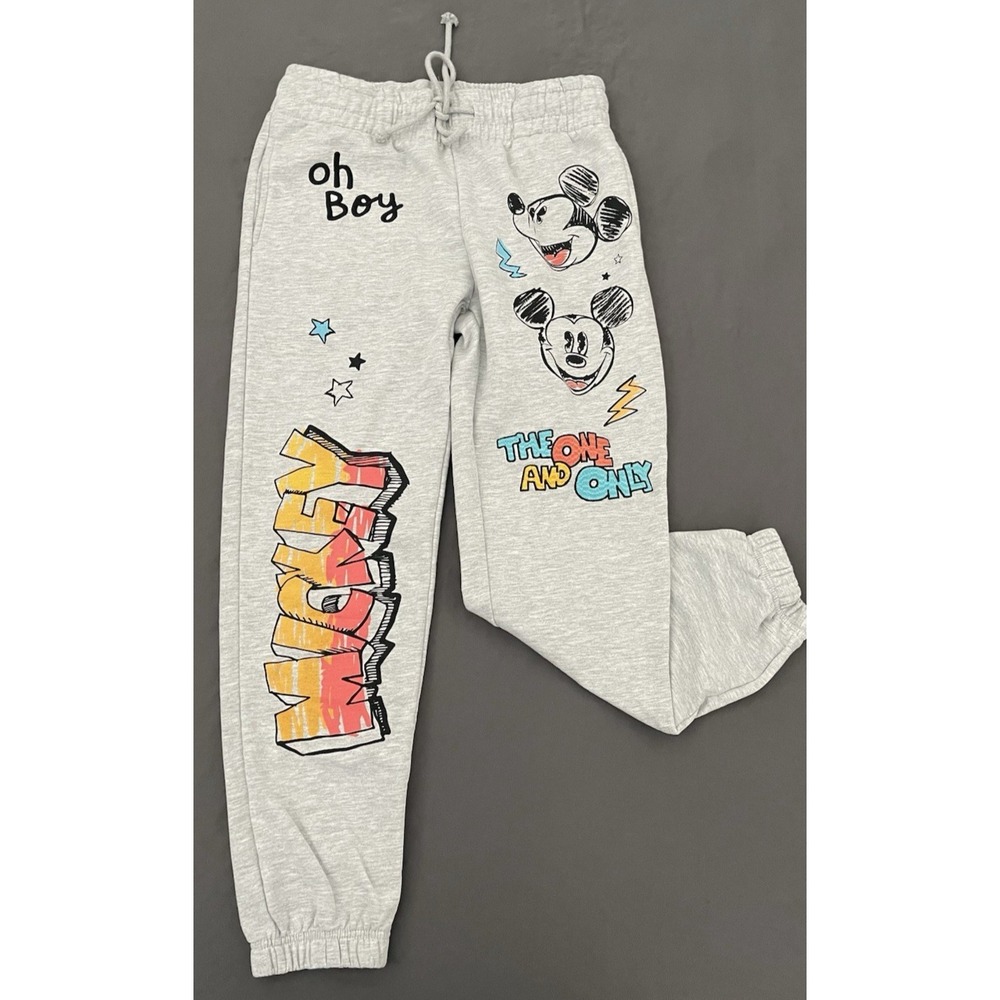 Disney‎ Pants Womens Small (4/6) Gray Mickey Mouse & Friends Jogger Sweatpants